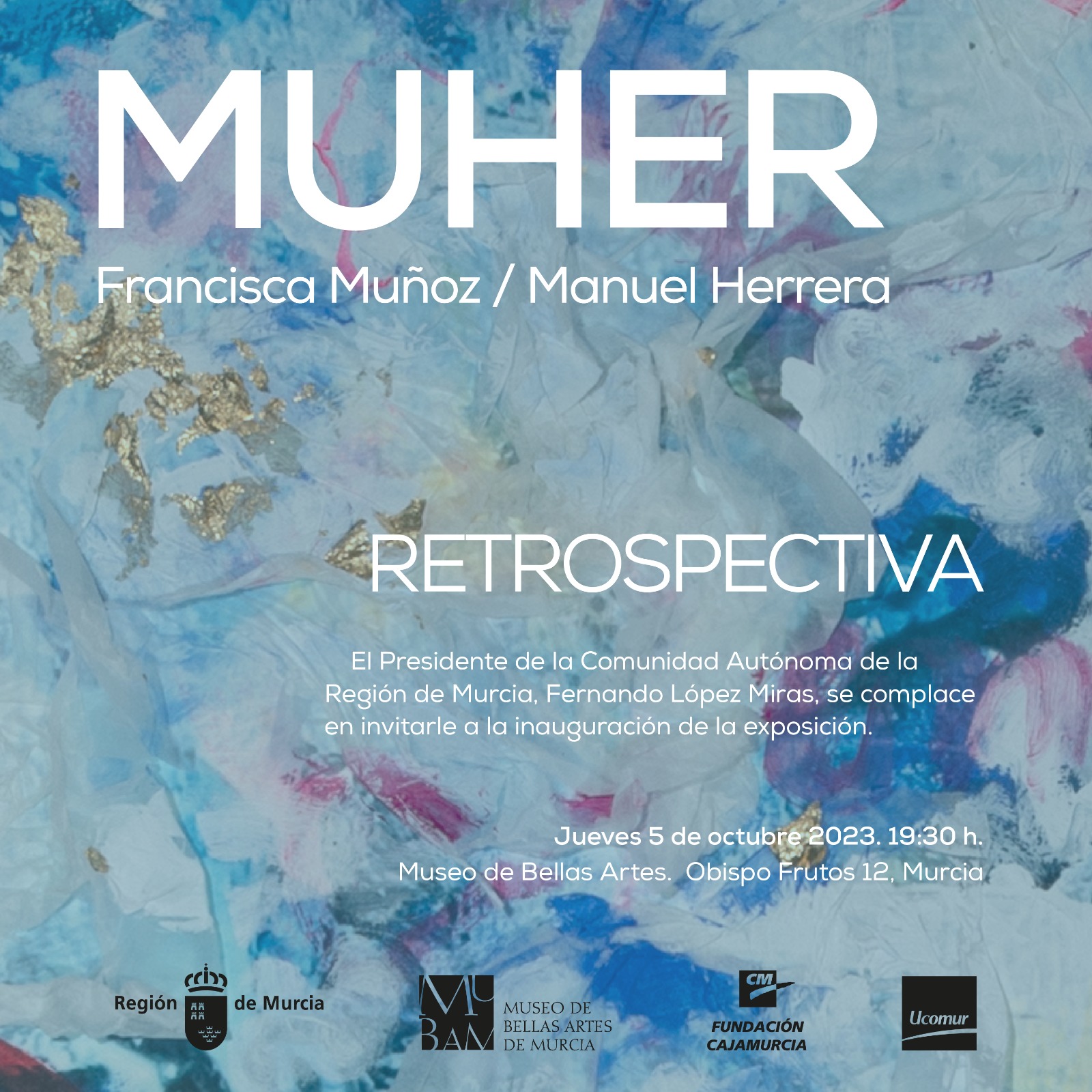Invitación exposición Muher. Retrospectiva